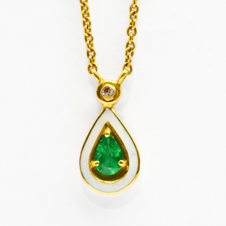 Picture of Emerald & Diamond Necklace